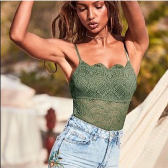 Victoria's Secret Tops - NWT VS green body suit